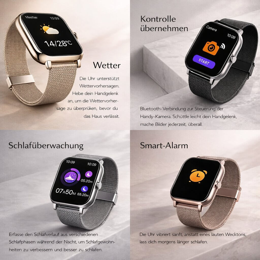 Smartwatch for Men & Women | Fitness Tracker with Heart Rate Monitor | Digital Watch | Velunor