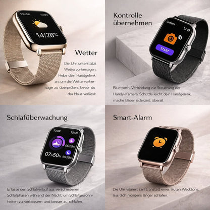 Smartwatch für Männer & Frauen | Fitness Tracker mit Herzfrequenzmonitor | Digitale Uhr | Velunor