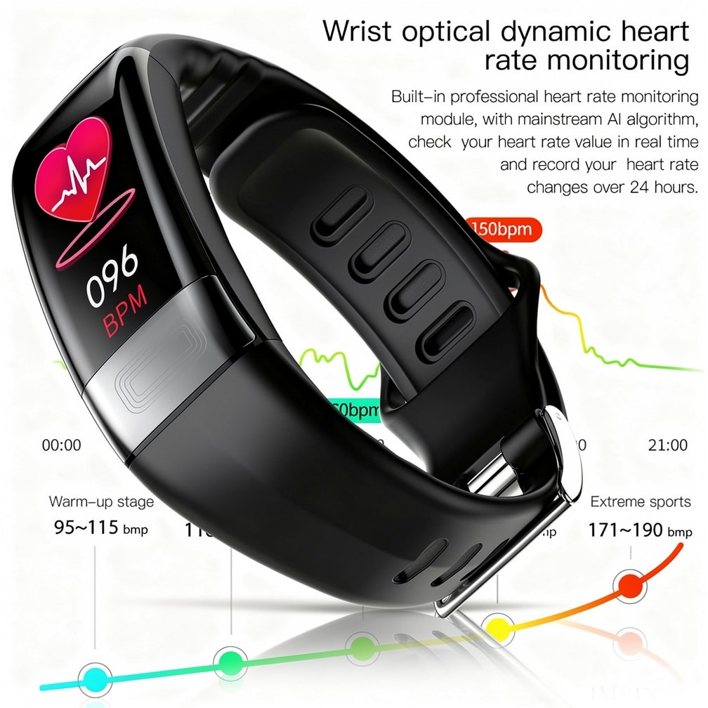 Smartwatch mit EKG, Herzfrequenz, Blutdruck & Schlaftracking für Männer und Frauen | Fitness Tracker | Vitaro