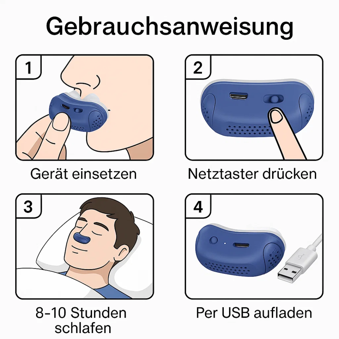 Micro-CPAP Schlafapnoe-Gerät für Reisen & Anti-Schnarchen