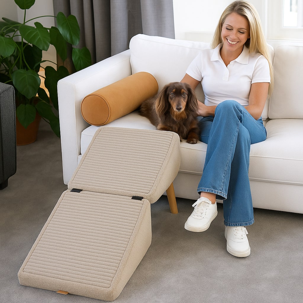 Hunde-Treppe für Bett & Sofa | Hund Rampen & Hocker in Einem | SofaFriend