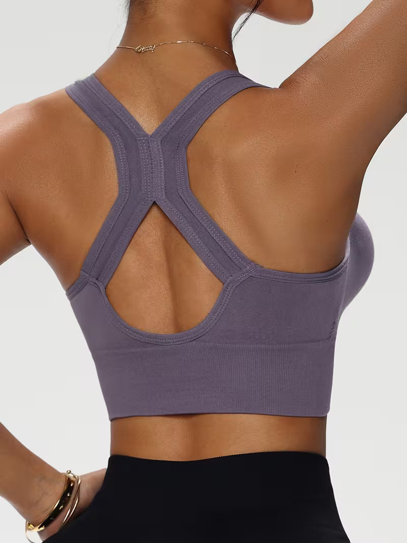Sport-BH mit Reißverschluss ohne Bügel für Damen | Push-Up-BH | Zentiva
