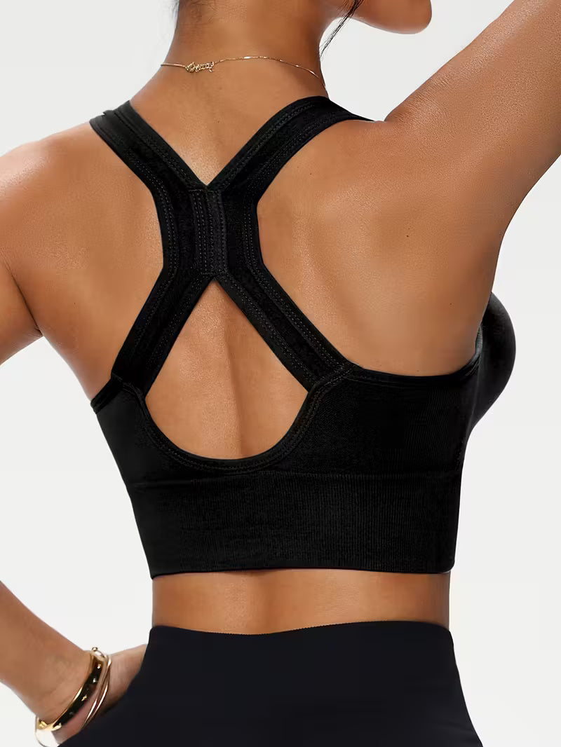 Sport Bra with Zipper Without Underwire for Women | Push Up Bra | Zentiva