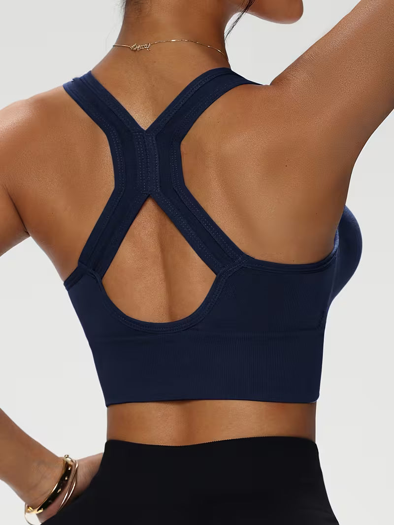 Sport Bra with Zipper Without Underwire for Women | Push Up Bra | Zentiva