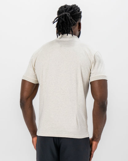 "The Glenn" Tan Buttonless Polo
