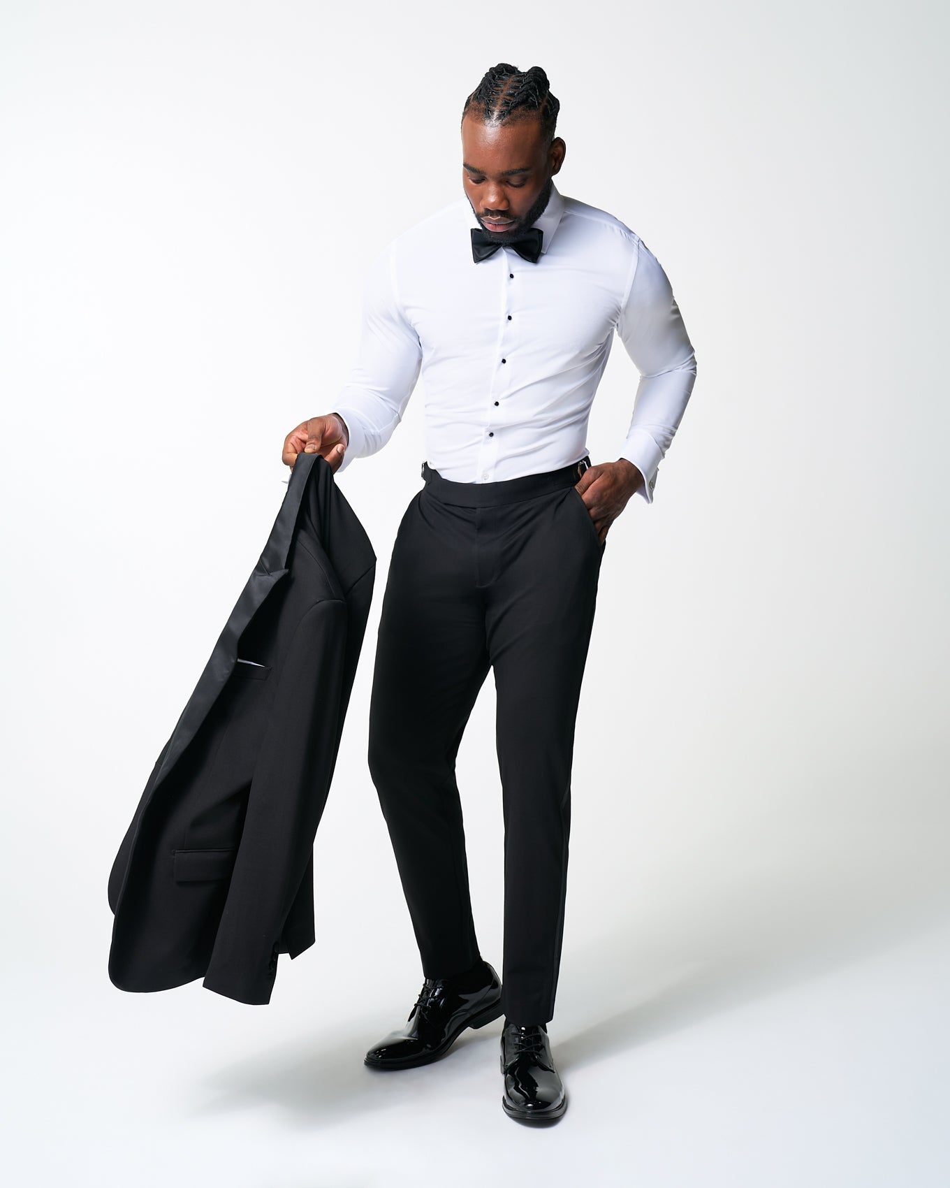The Solid White Tuxedo Shirt