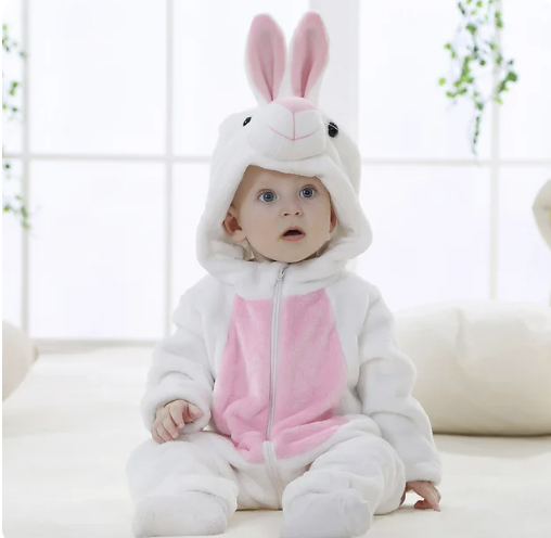 Baby Romper | Baby Fleece Overall | Animal Onesie | Wolklin