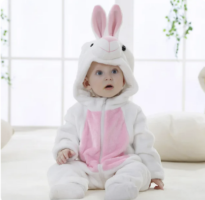 Baby Romper | Baby Fleece Overall | Animal Onesie | Wolklin