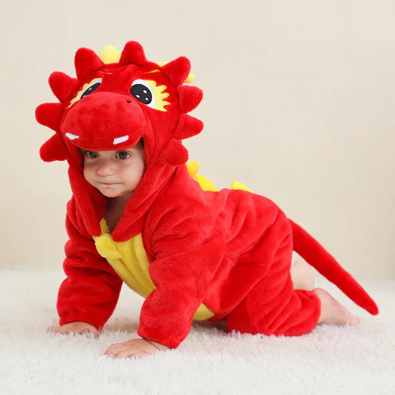Baby Romper | Baby Fleece Overall | Animal Onesie | Wolklin