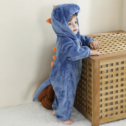 Baby Romper | Baby Fleece Overall | Animal Onesie | Wolklin