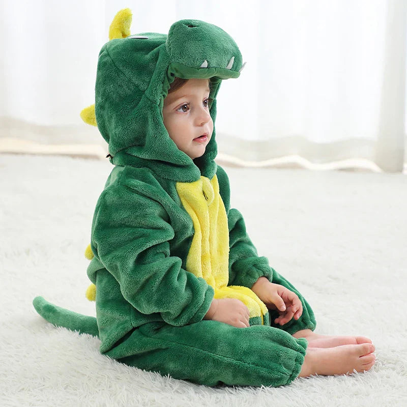 Baby Romper | Baby Fleece Overall | Animal Onesie | Wolklin