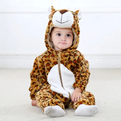 Baby Romper | Baby Fleece Overall | Animal Onesie | Wolklin