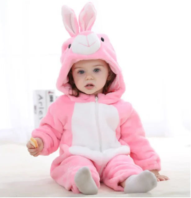Baby Romper | Baby Fleece Overall | Animal Onesie | Wolklin