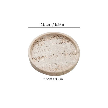 Tray made of natural stone | Round decorative tray | Naturiq