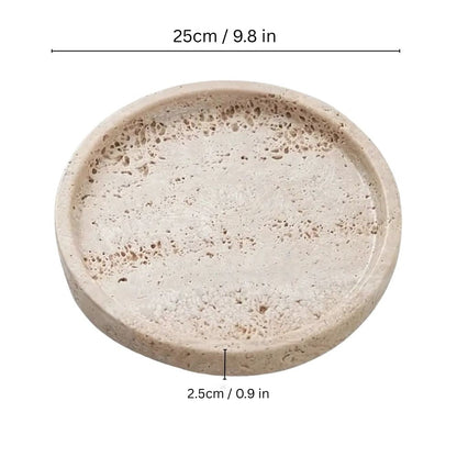 Tray made of natural stone | Round decorative tray | Naturiq