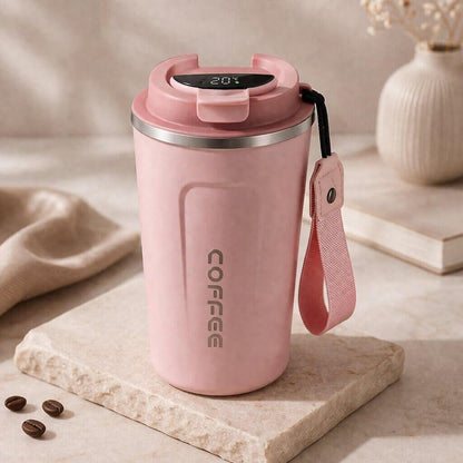 Thermobecher mit Temperaturanzeige | Smarter Trinkbecher aus Edelstahl | Themiora