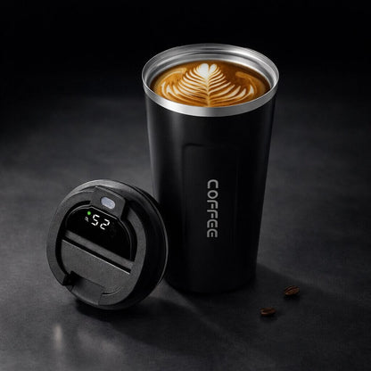 Thermobecher mit Temperaturanzeige | Smarter Trinkbecher aus Edelstahl | Themiora