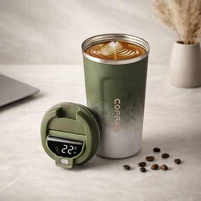 Thermal Mug with Temperature Display | Smart Drinking Cup Made of Stainless Steel | Themiora