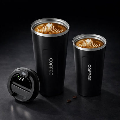 Thermal Mug with Temperature Display | Smart Drinking Cup Made of Stainless Steel | Themiora