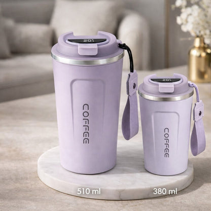 Thermal Mug with Temperature Display | Smart Drinking Cup Made of Stainless Steel | Themiora