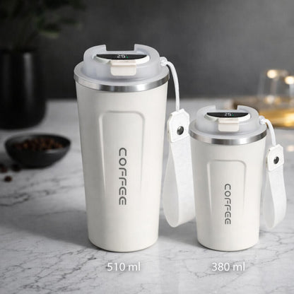 Thermal Mug with Temperature Display | Smart Drinking Cup Made of Stainless Steel | Themiora