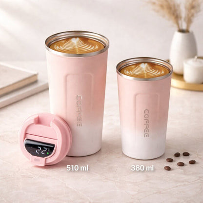 Thermal Mug with Temperature Display | Smart Drinking Cup Made of Stainless Steel | Themiora