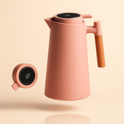 Thermal Carafe with Temperature Display | Insulated Carafe 1 Liter for Coffee & Tea | Heatina