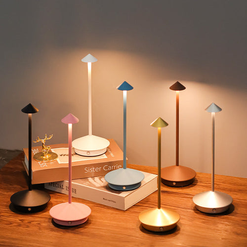 Tischlampe mit Akku | Kabellose Tischlampe | Dimmbare Lampe mit Touch | Lunelle