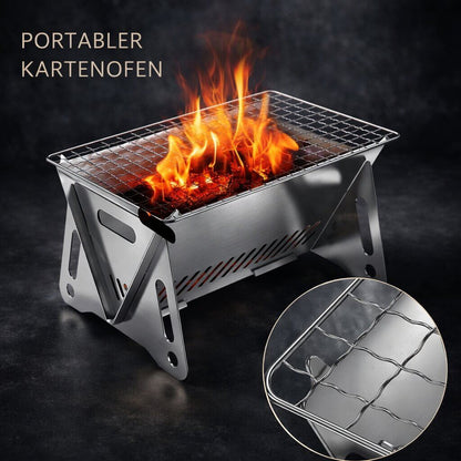 Portabler Holzkohlegrill | Holzkohlegrill für Garten, Camping & Outdoor | Grill Stahl