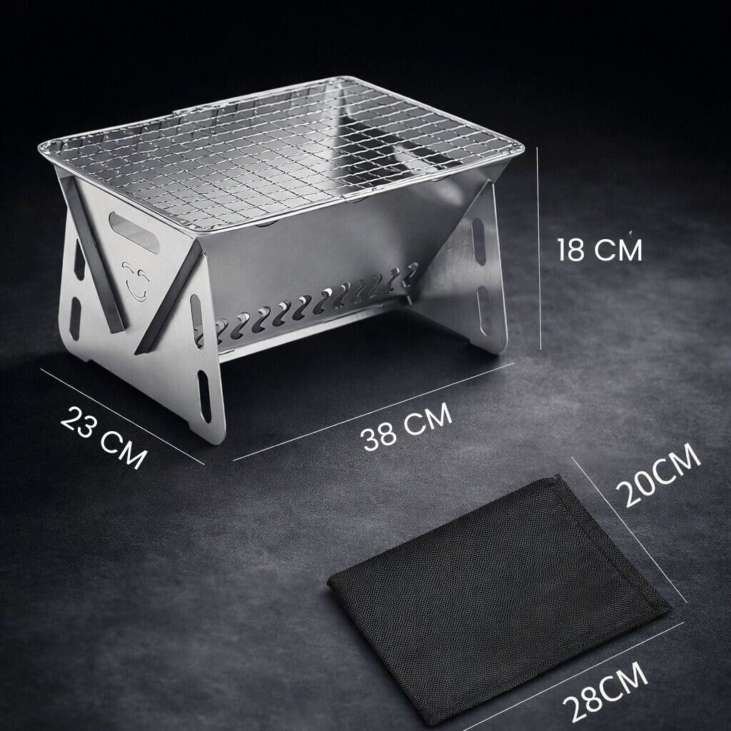 Portable Charcoal Grill | Charcoal Grill for Garden, Camping & Outdoor | Grill Steel
