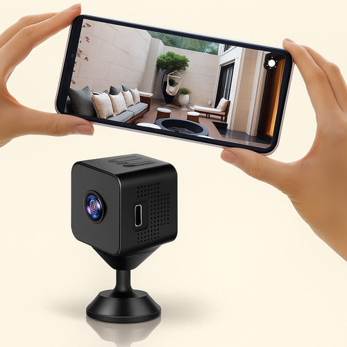 WLAN Surveillance Camera for Outdoor and Indoor Use | Wireless Mini Camera with Live Mobile Streaming | SafeView