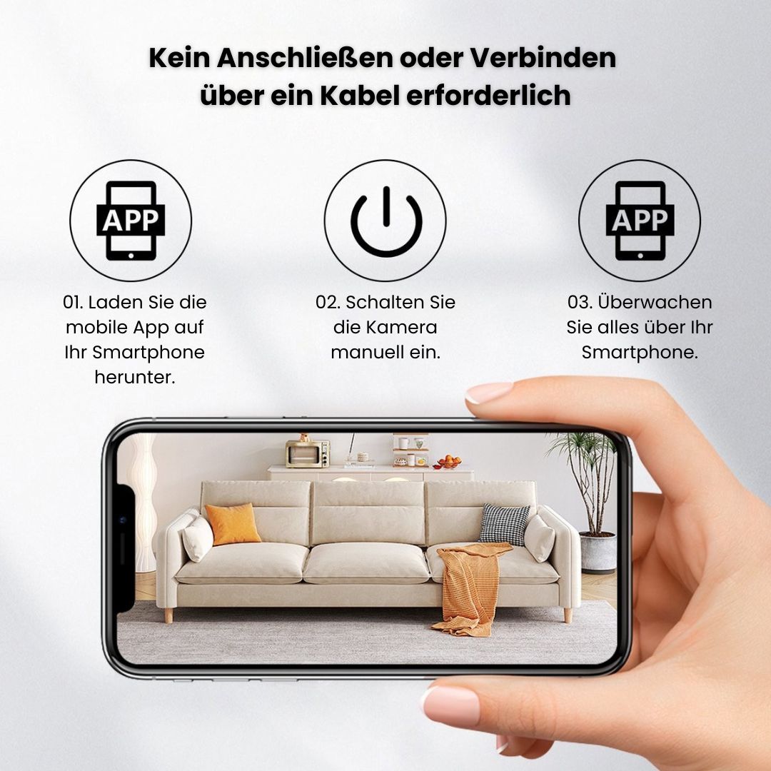 WLAN Surveillance Camera for Outdoor and Indoor Use | Wireless Mini Camera with Live Mobile Streaming | SafeView