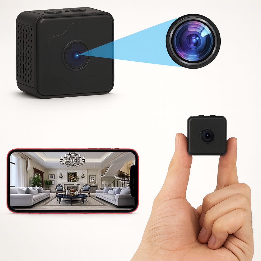 Surveillance Camera for Outdoor & Indoor | Mini Wi-Fi Camera with Live Transmission to Phone | Wireless & Compact | MiniGuardian