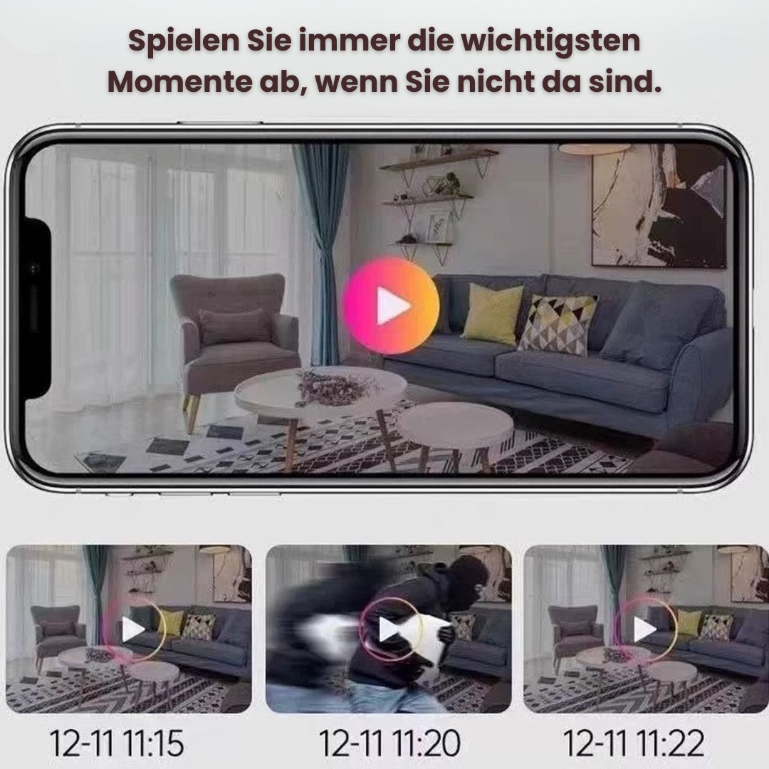 Surveillance Camera for Outdoor & Indoor | Mini Wi-Fi Camera with Live Transmission to Phone | Wireless & Compact | MiniGuardian