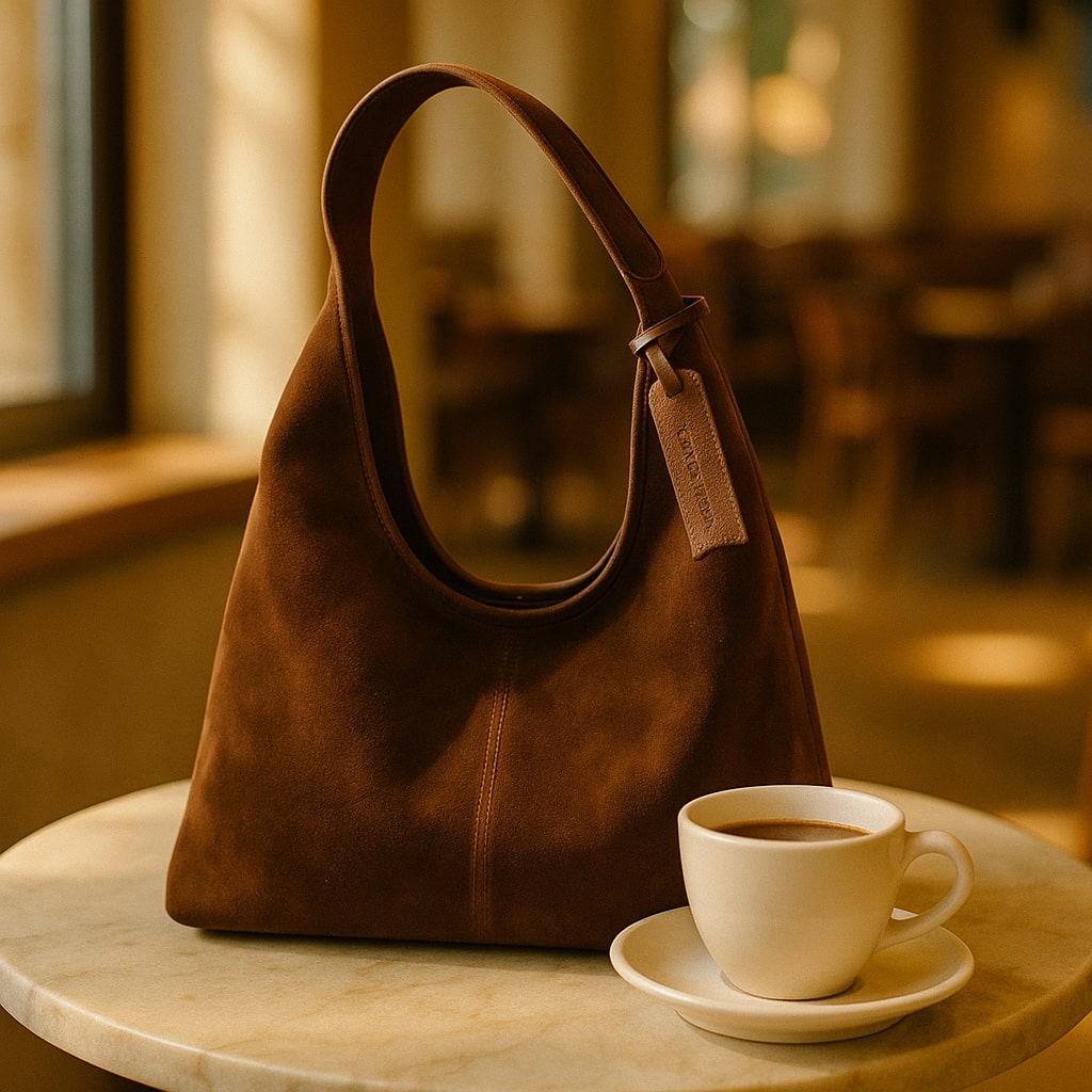 Shoulder Bag for Women | Suede Shoulder Bag | Vintage Bag | Lederin