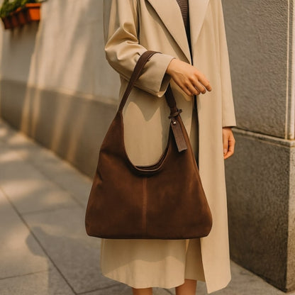 Shoulder Bag for Women | Suede Shoulder Bag | Vintage Bag | Lederin