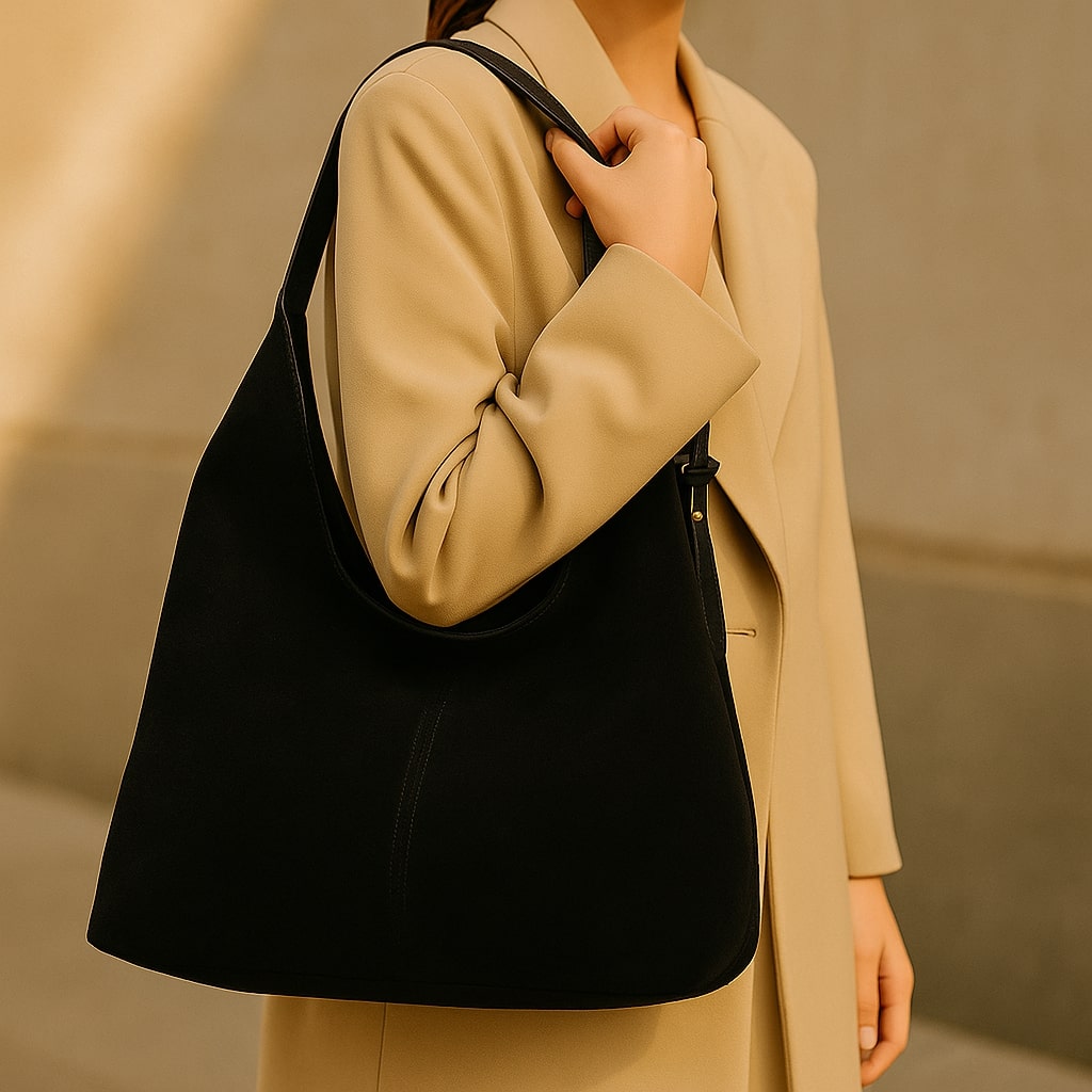 Shoulder Bag for Women | Suede Shoulder Bag | Vintage Bag | Lederin
