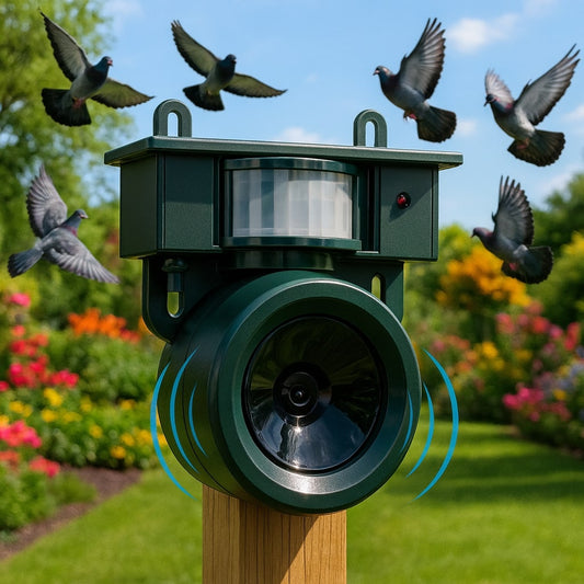 Tauben von Balkon & Garten vertreiben | Vogelabwehrgerät | BirdBlock