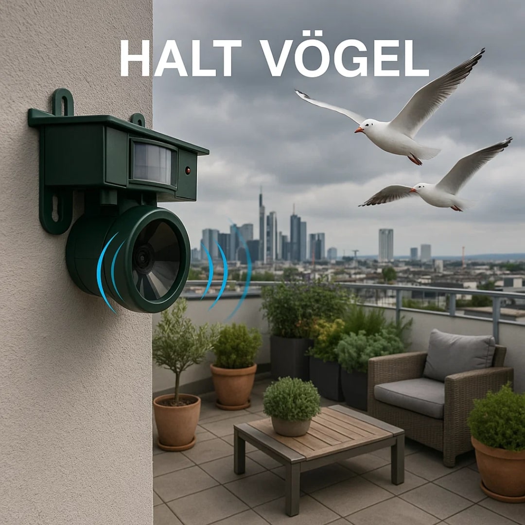 Tauben von Balkon & Garten vertreiben | Vogelabwehrgerät | BirdBlock