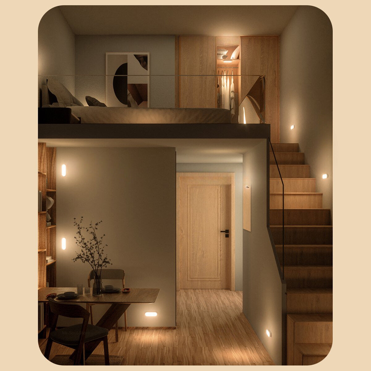 Wall Light for Indoor Use with Motion Sensor | Night Light with Battery | Wall Lamp | WandSchein