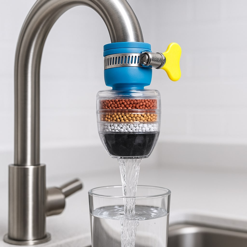 Wasserfilter für den Wasserhahn zu Hause | Trinkwasserfilter für sauberes Wasser | PureFlow