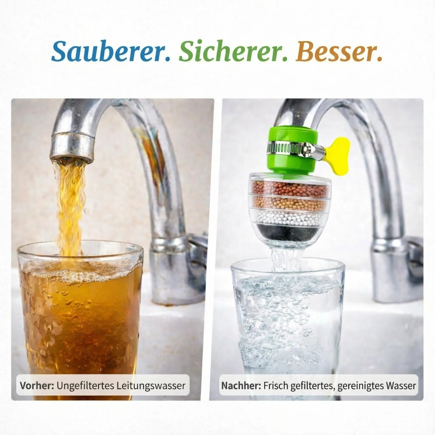 Water Filter for Faucet at Home Connection | Drinking Water Filter for Clean Water | PureFlow