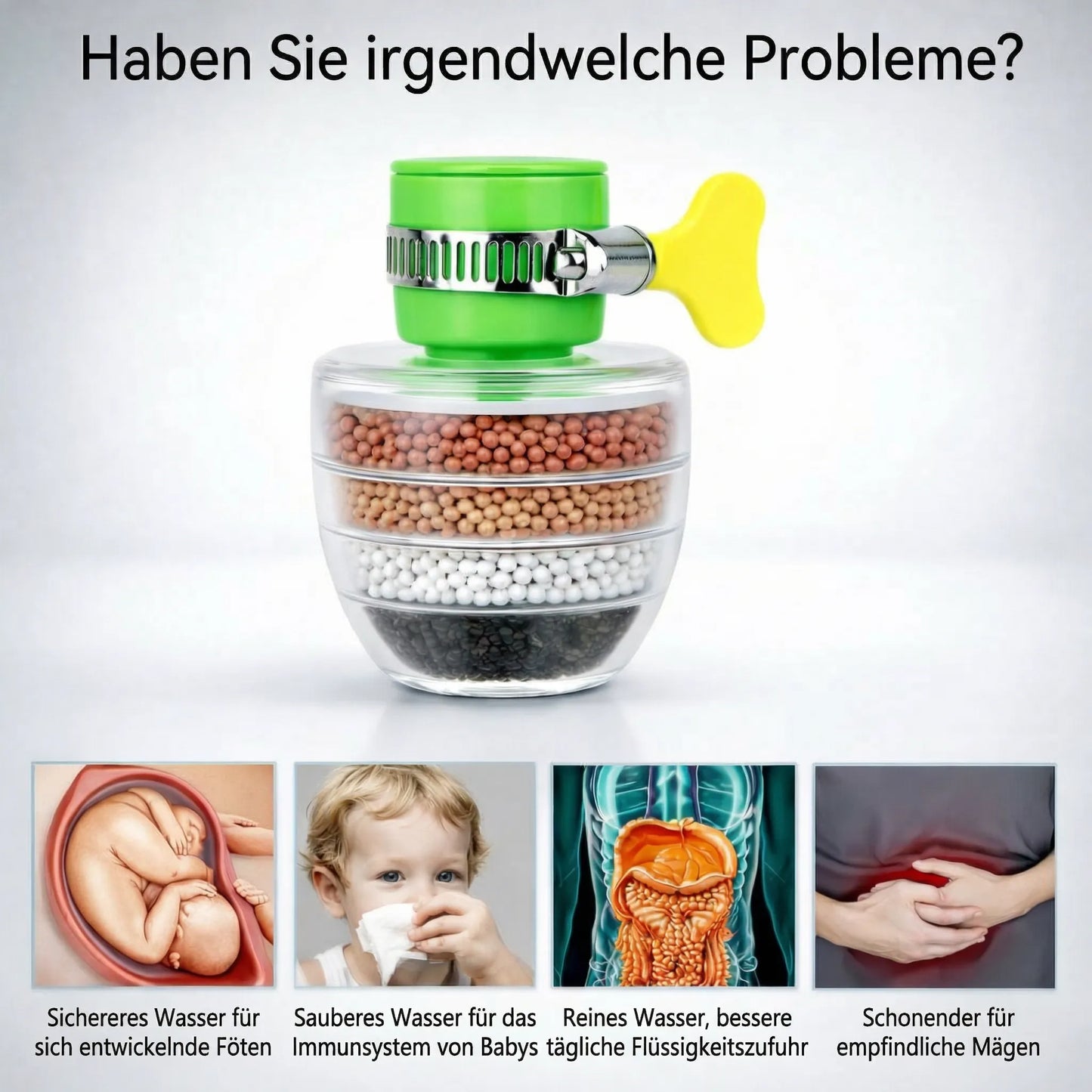 Wasserfilter für den Wasserhahn zu Hause | Trinkwasserfilter für sauberes Wasser | PureFlow