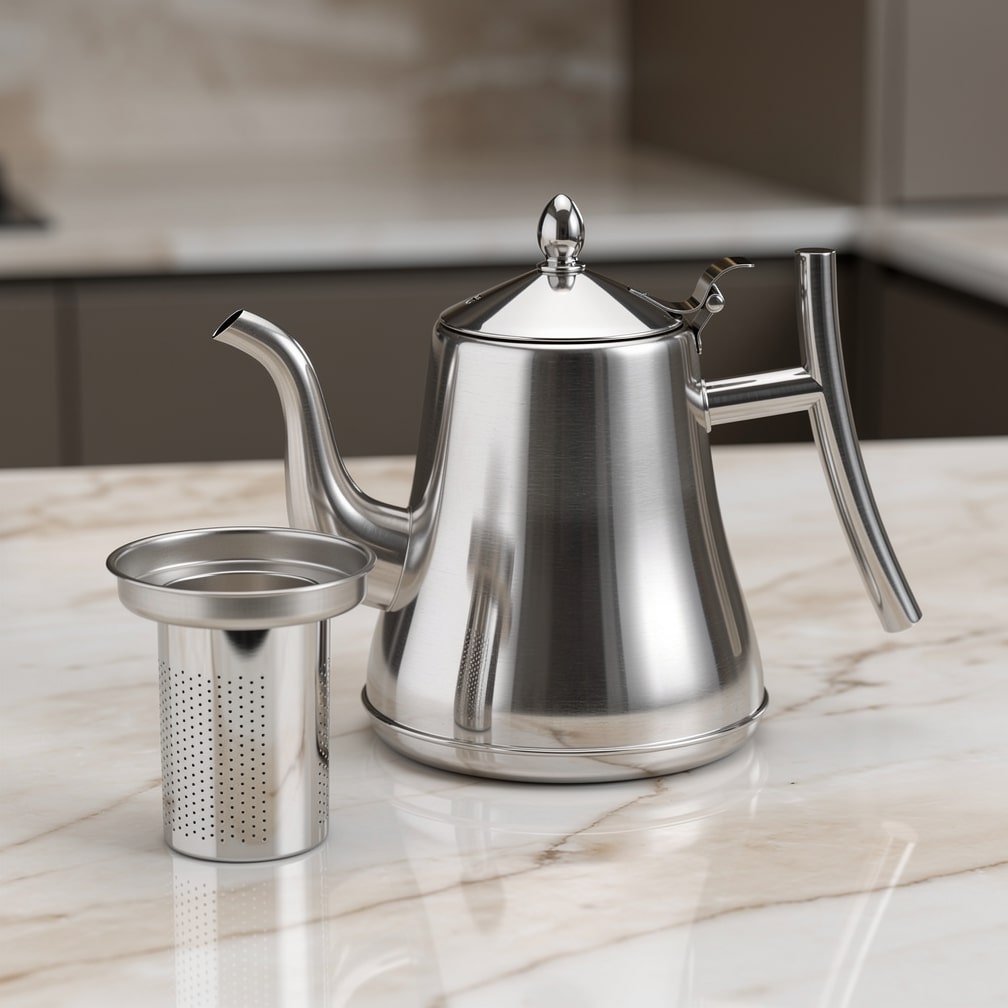 Stainless Steel Kettle with Filter | Teapot with Strainer | Steelia