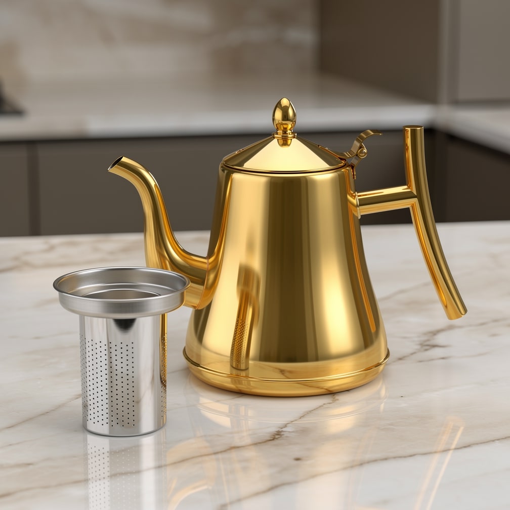 Stainless Steel Kettle with Filter | Teapot with Strainer | Steelia
