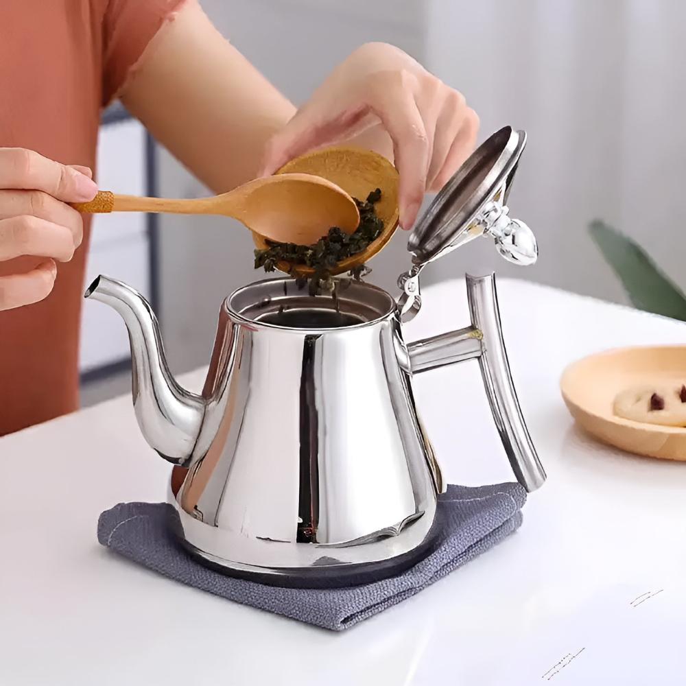 Stainless Steel Kettle with Filter | Teapot with Strainer | Steelia