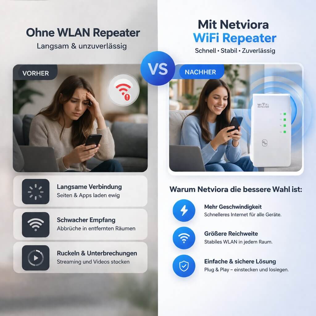 WLAN Repeater & Amplifier | WLAN Signal Booster | Netviora